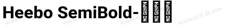 Heebo SemiBold字体转换